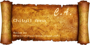Chityil Anna névjegykártya